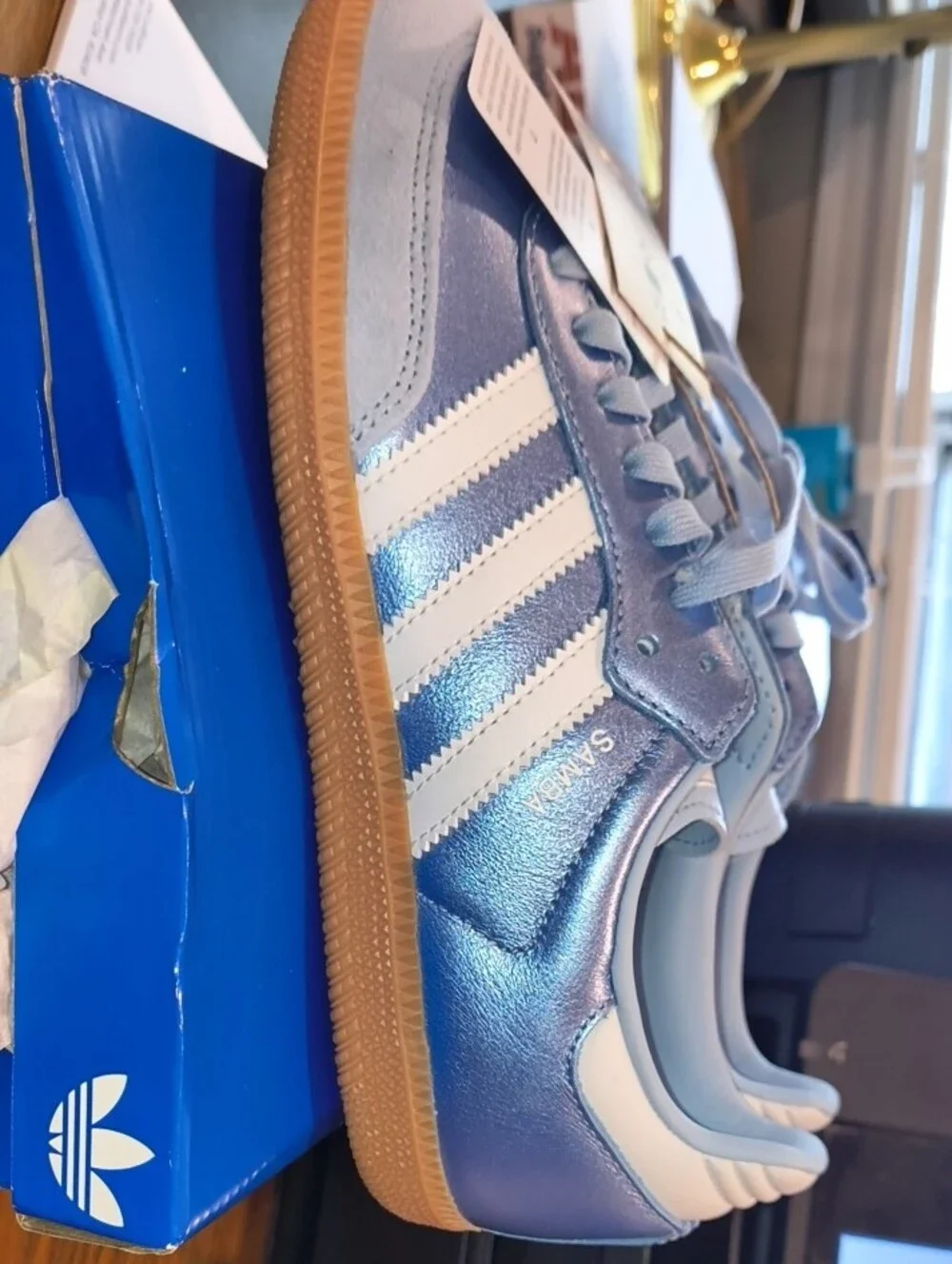 adidas Originals Samba OG - Clear Sky Metallic Blue / Cloud White NWT
